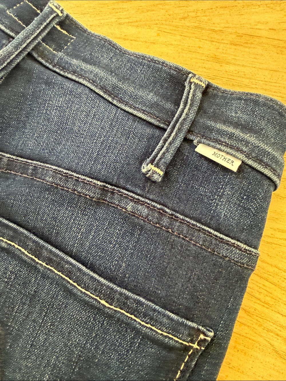 MOTHER Dark Indigo Wide Leg Jeans - Picture 8 of 10